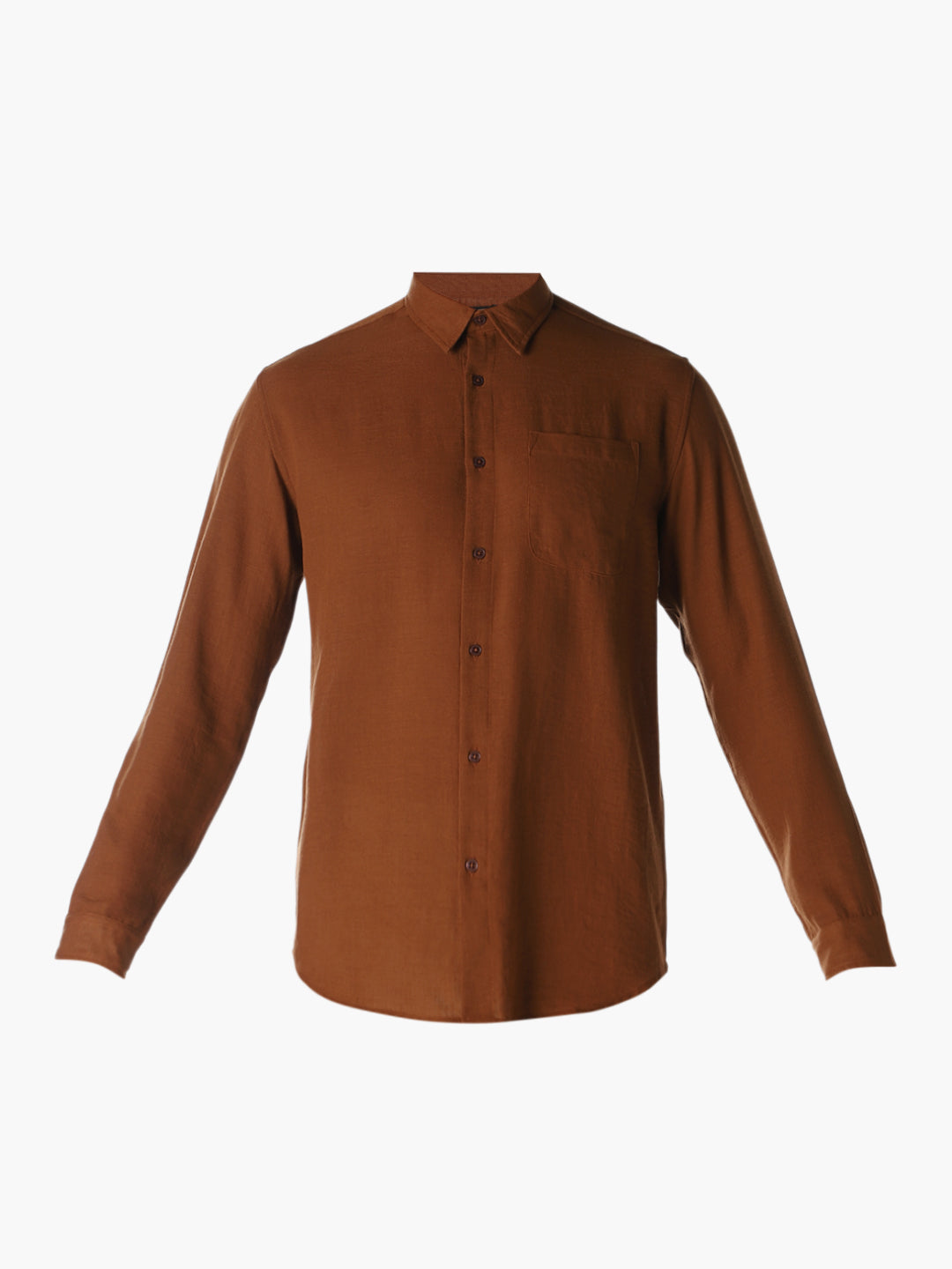 Dark Brown Regular Fit Shirt