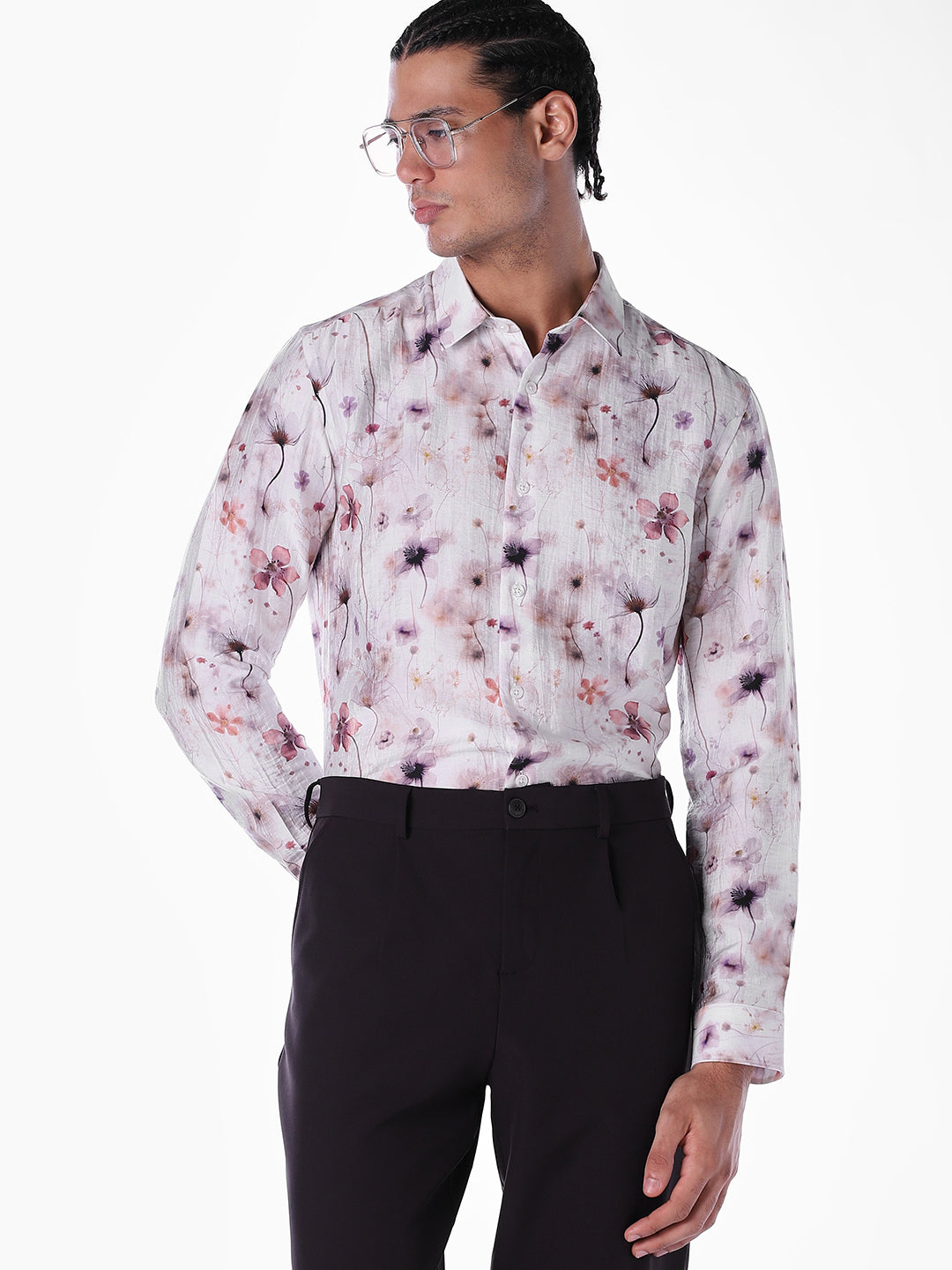 Tencel Blend Floral Shirt - S