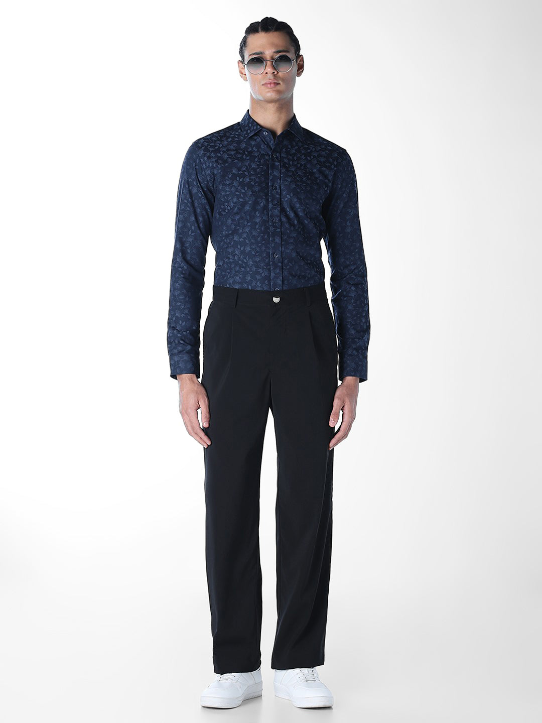 Jacquard Floral Cotton Shirt