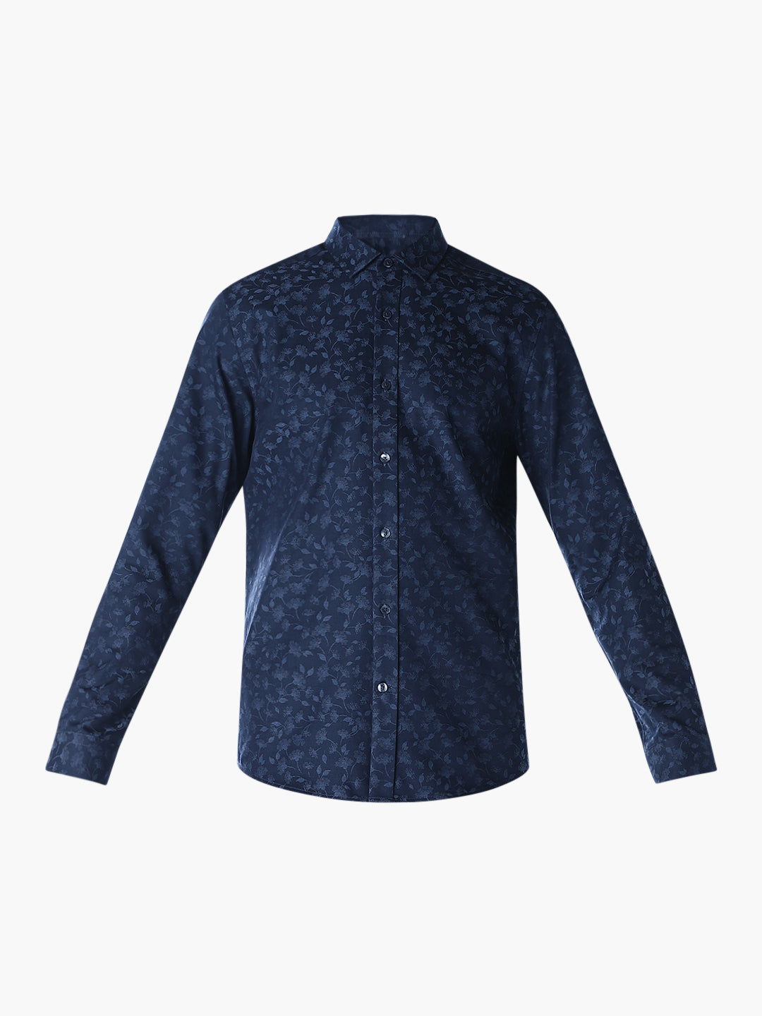 Jacquard Floral Cotton Shirt