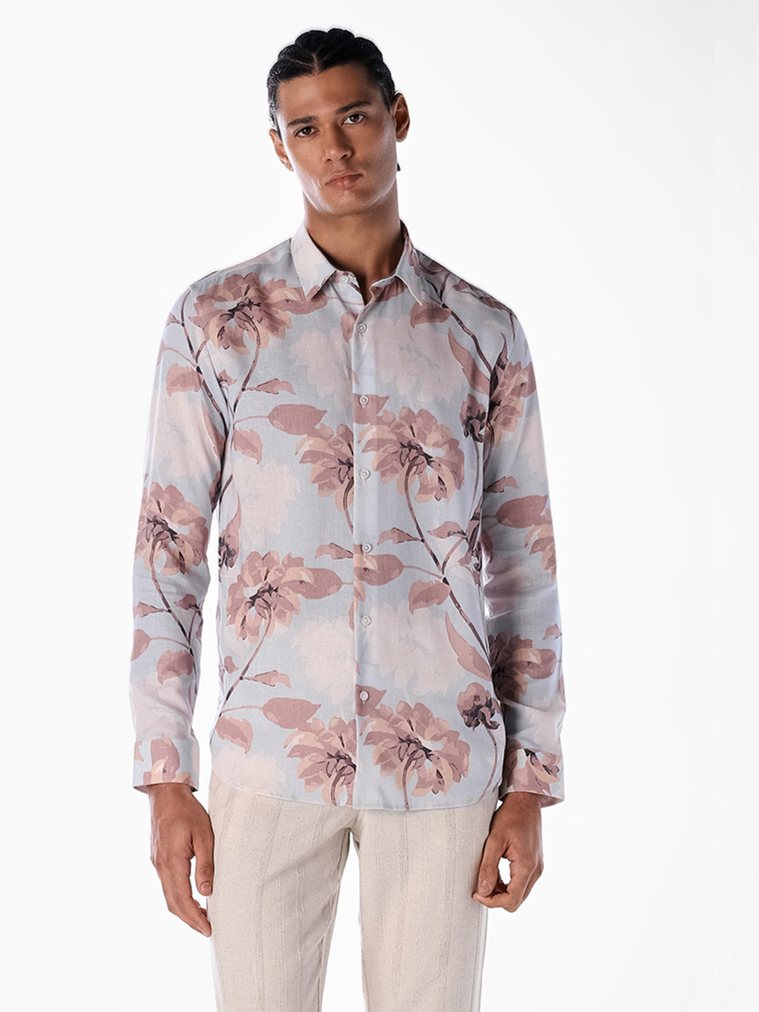 Floral Print Comfort Fit Shirt