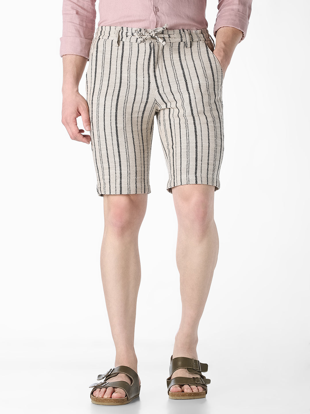 5 Pocket Printed Cotton Shorts - S