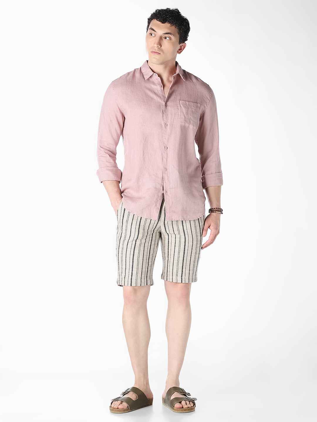 5 Pocket Printed Cotton Shorts