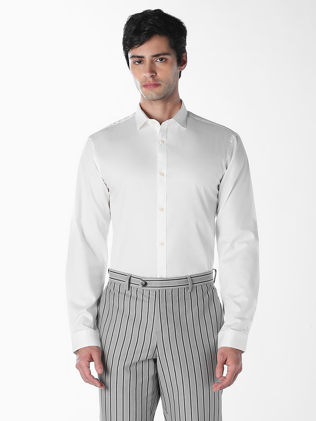 White Slim Fit Formal Shirt