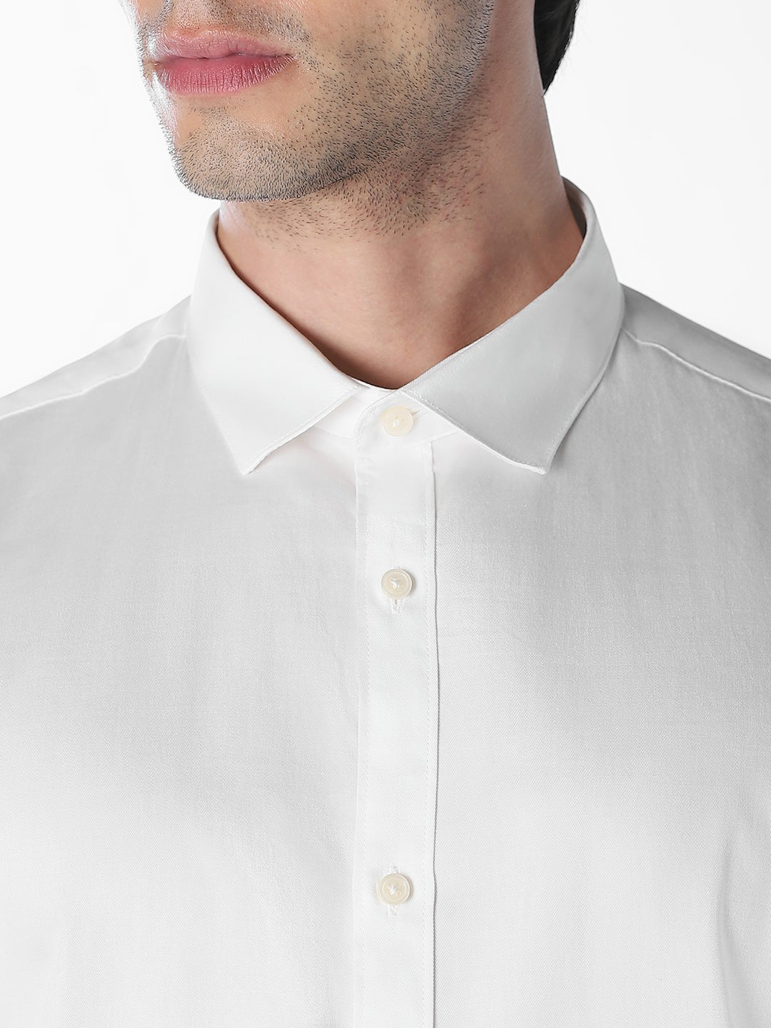 White Slim Fit Formal Shirt