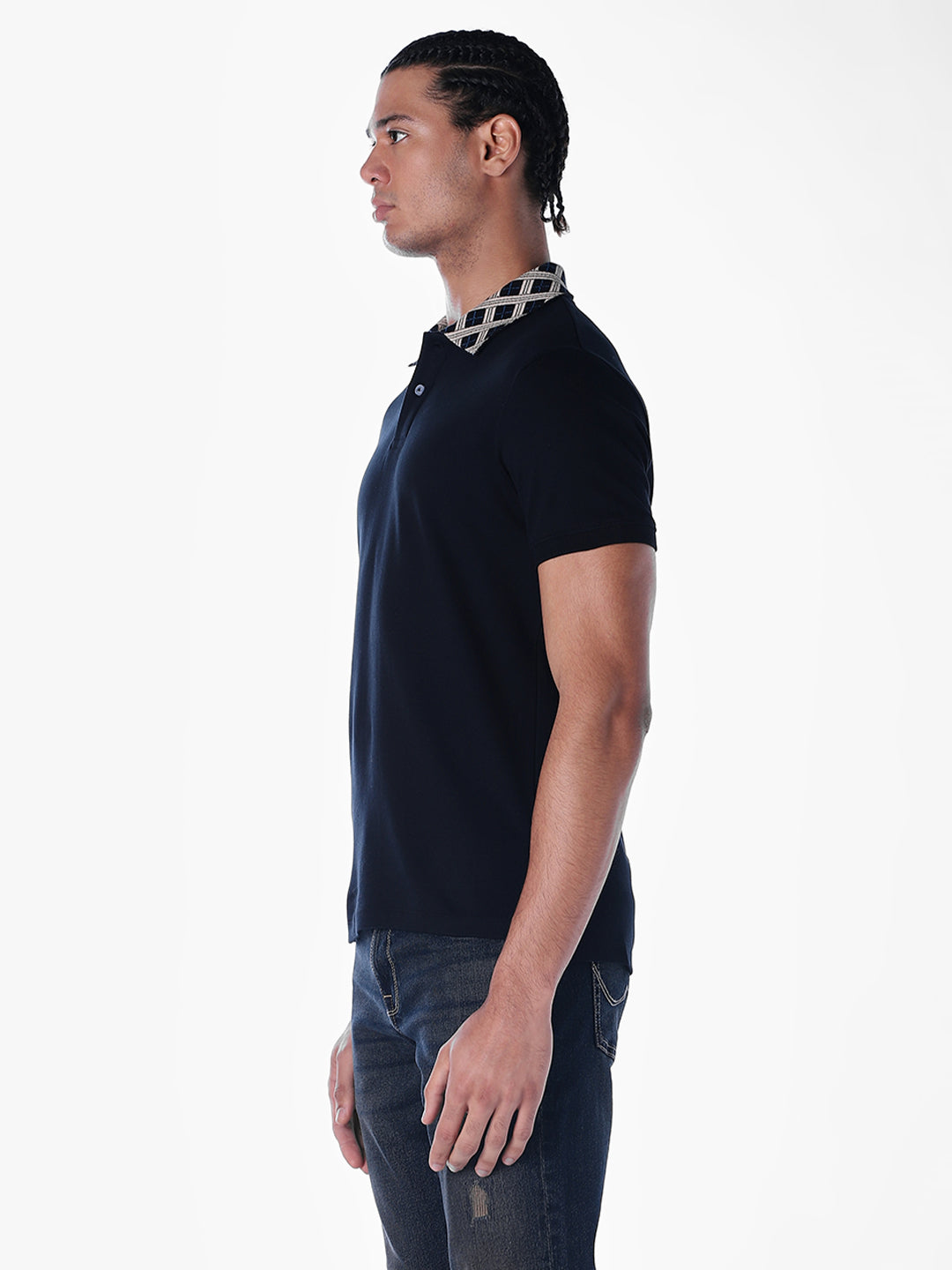 Jacquard Printed Collar Polo