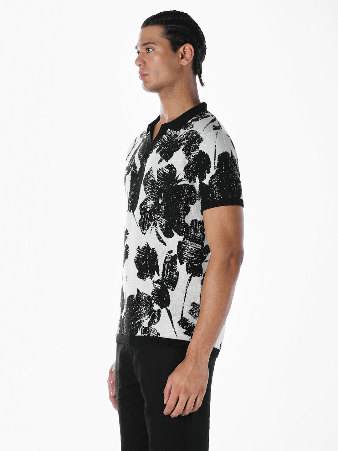 Jacquard Cotton Printed Knit Polo