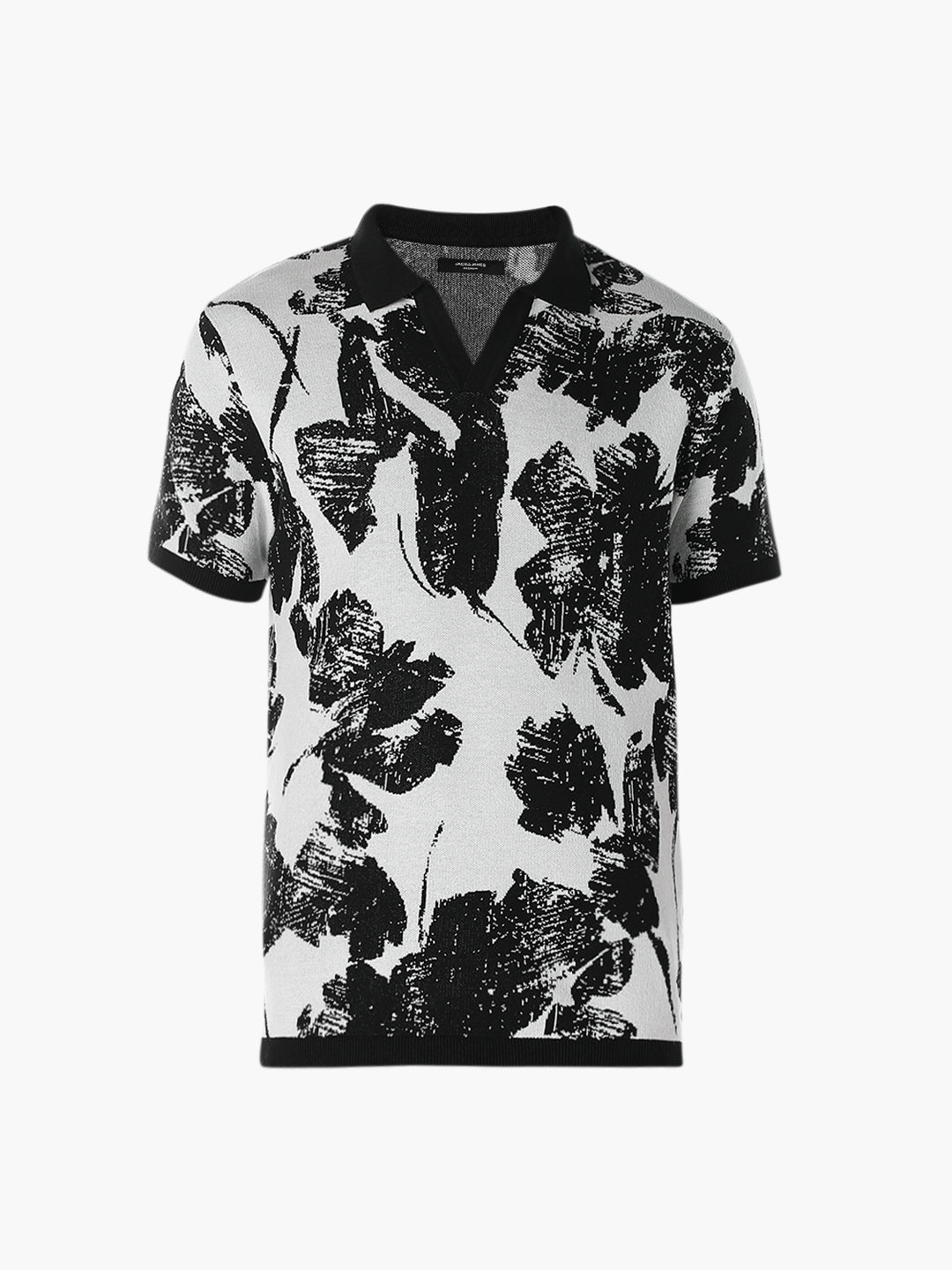 Jacquard Cotton Printed Knit Polo