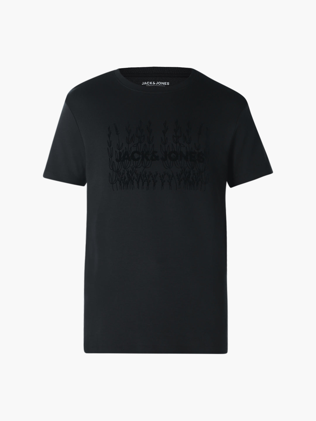 Flock Print Crew Neck T-shirt