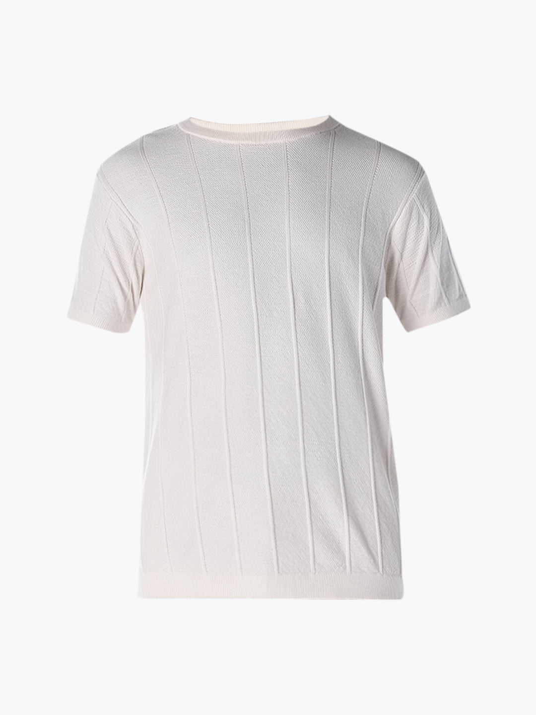 Jacquard Cotton T-shirt - White