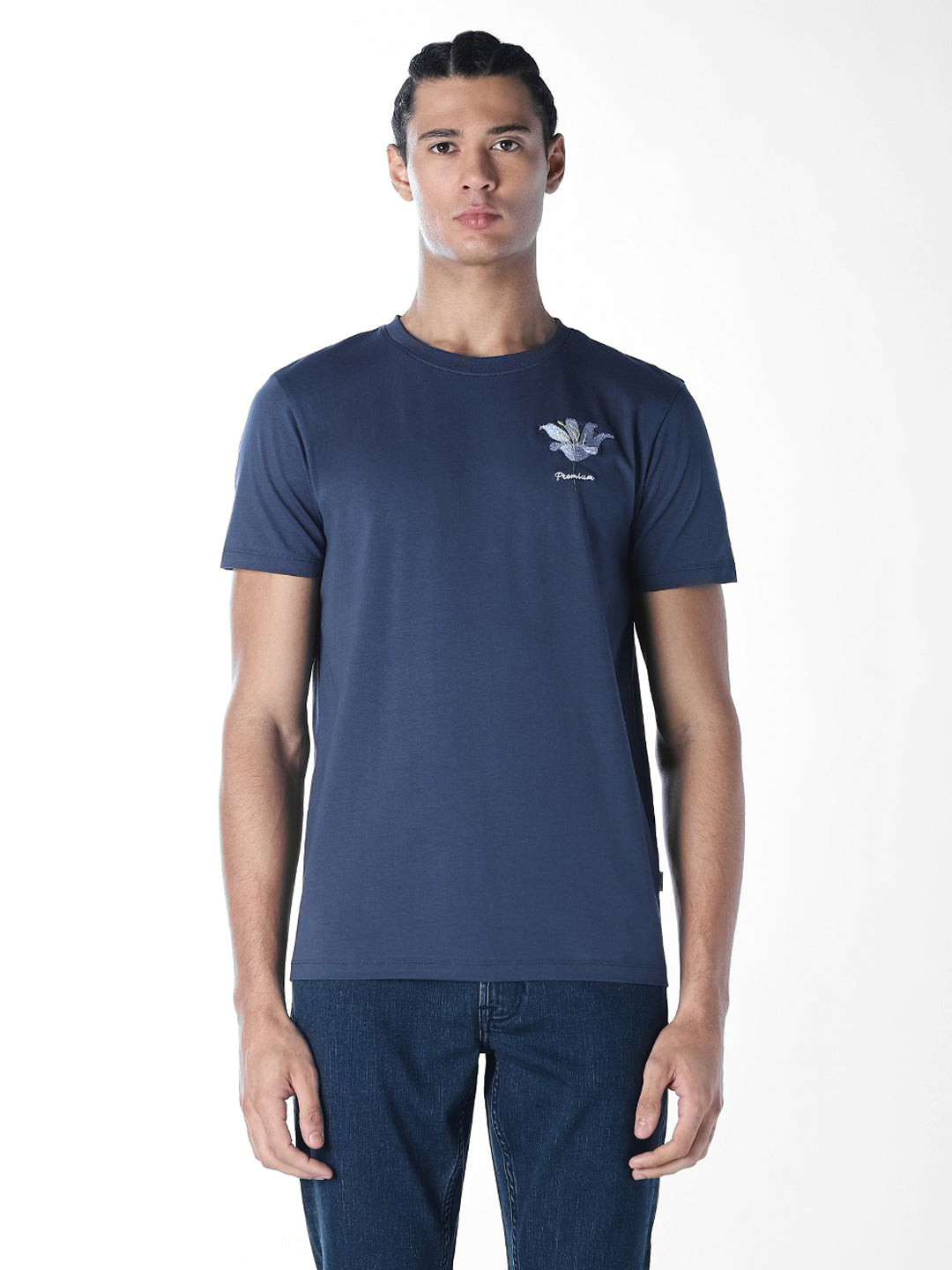 Dark Blue Crew Neck T-shirt