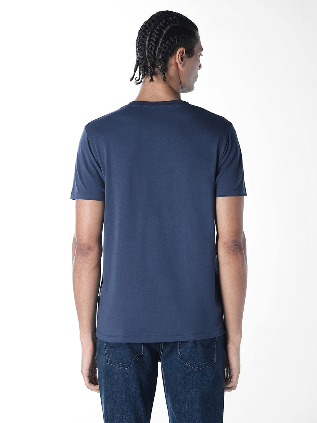 Dark Blue Crew Neck T-shirt