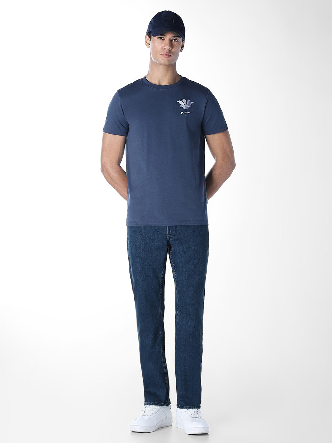 Dark Blue Crew Neck T-shirt