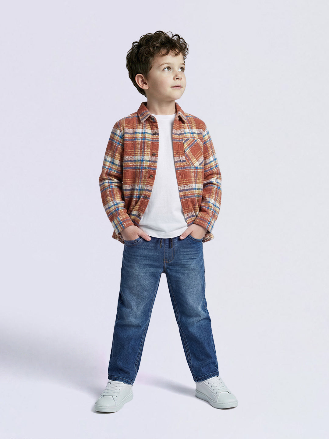Boys Dark Blue 5 Pocket Jeans