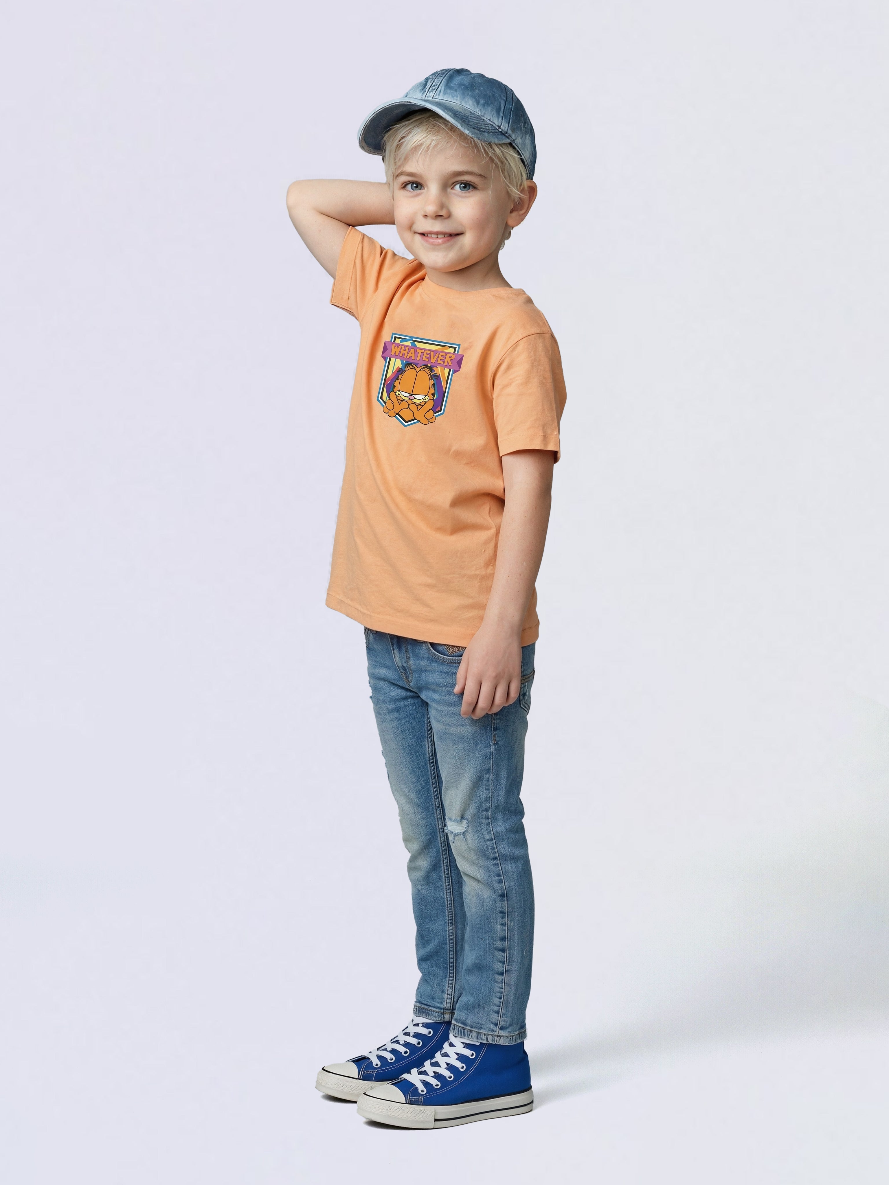 Boys Blue Mildly Distressed Regular Fit Jeans