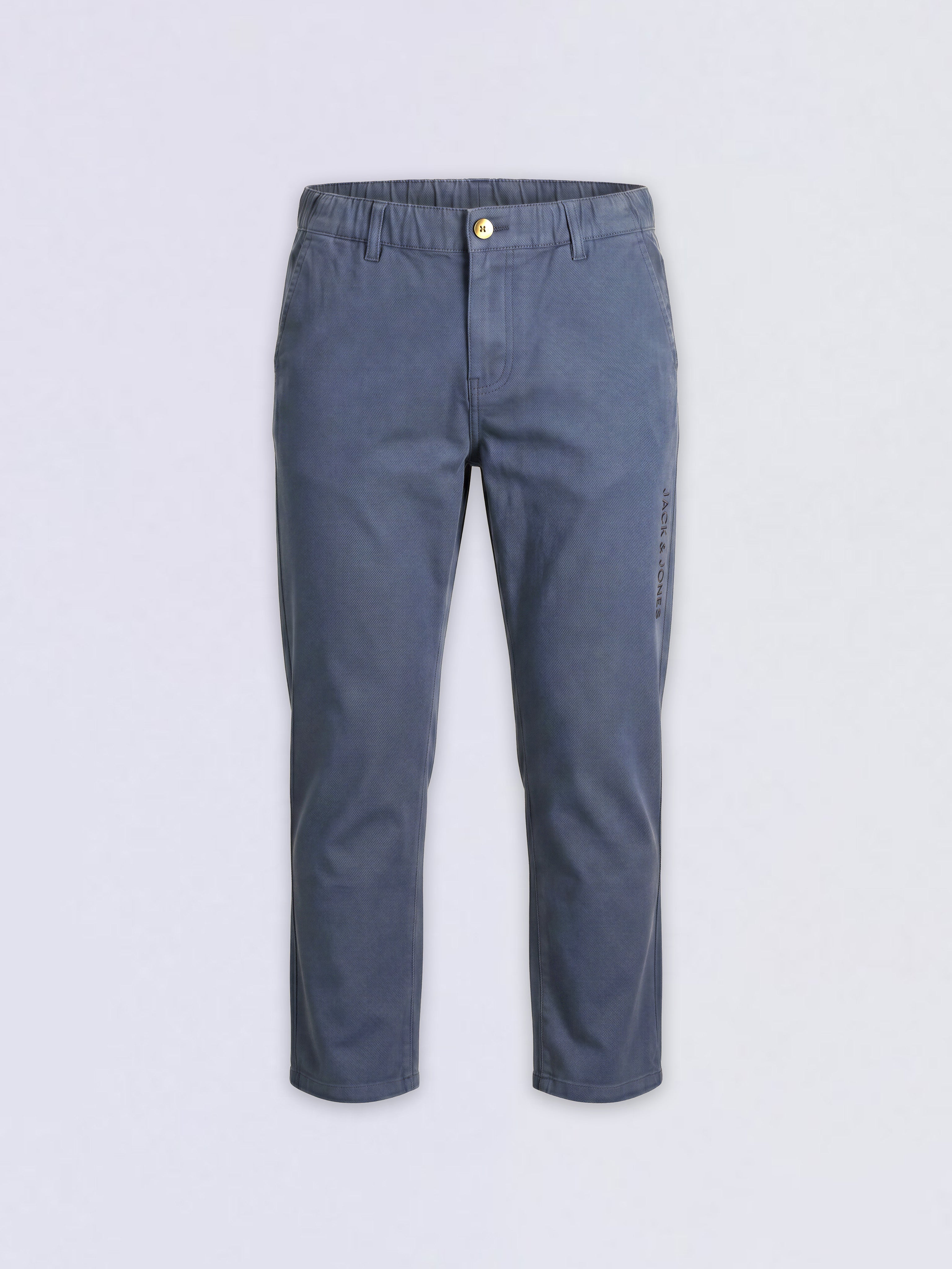Boys Blue Cotton Regular Fit Pants