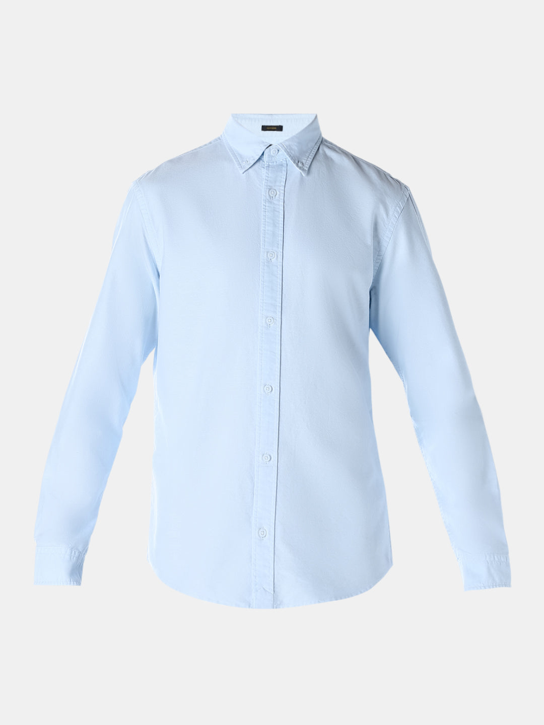 Blue Oxford Weave Cotton Shirt