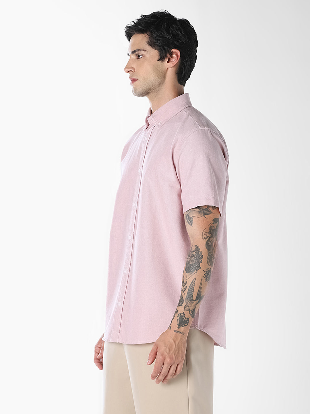 Pink Oxford Weave Shirt