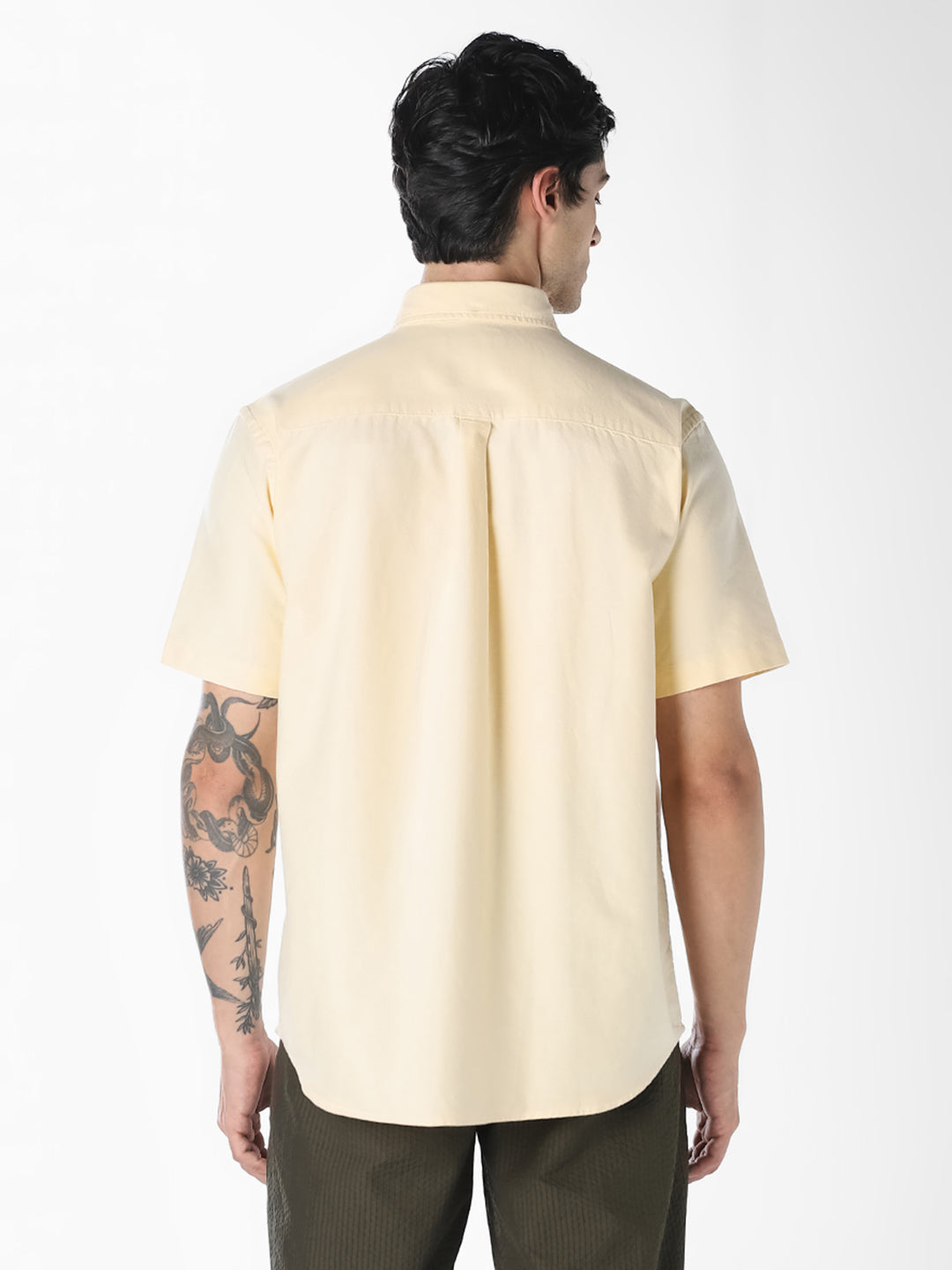 Yellow Oxford Weave Shirt