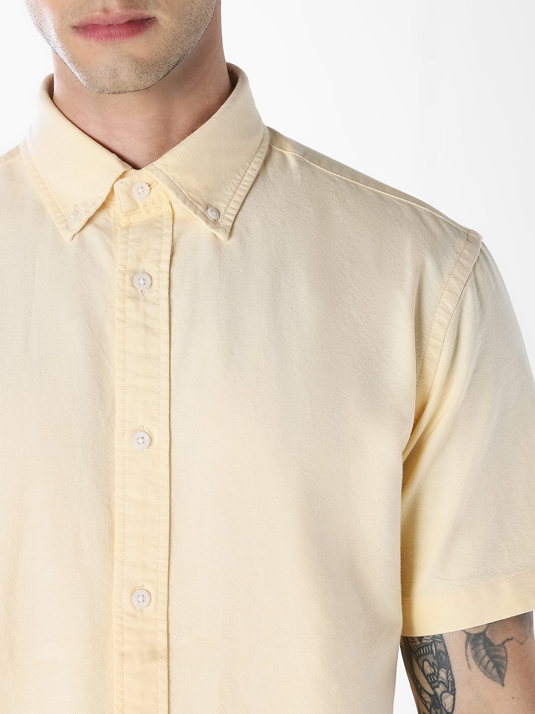 Yellow Oxford Weave Shirt