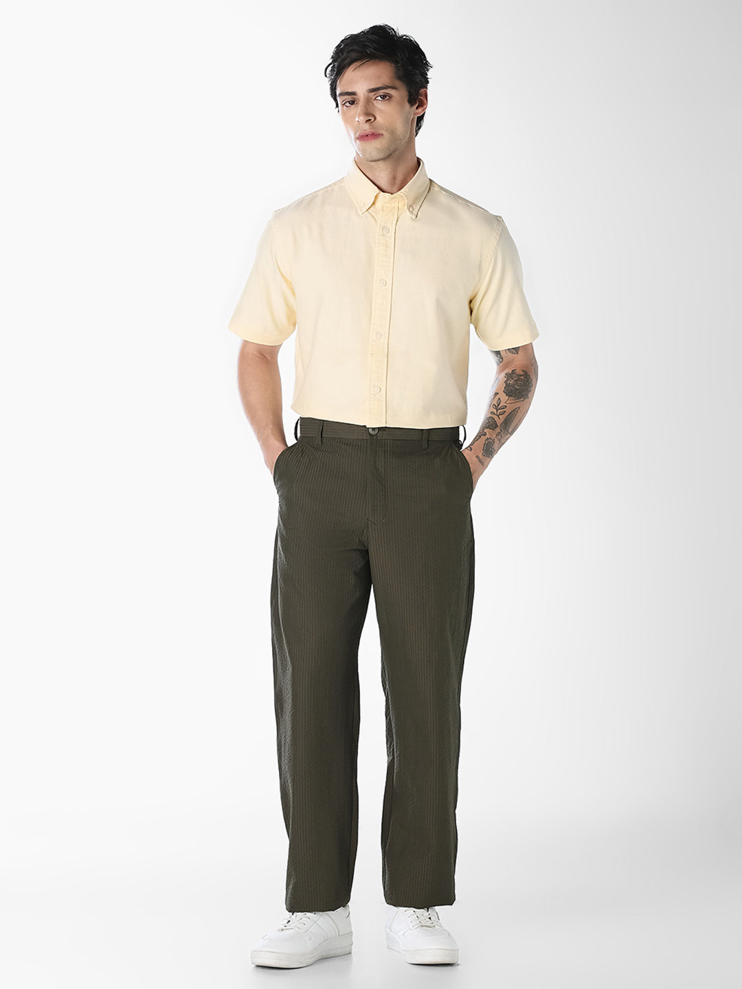 Yellow Oxford Weave Shirt