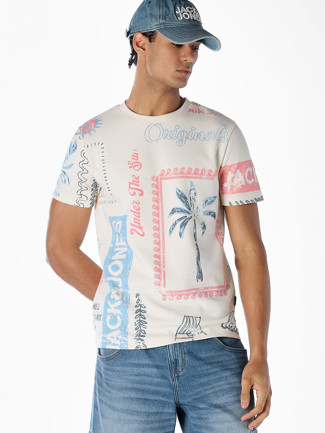 Printed Cotton Oversized T-shirt - XS