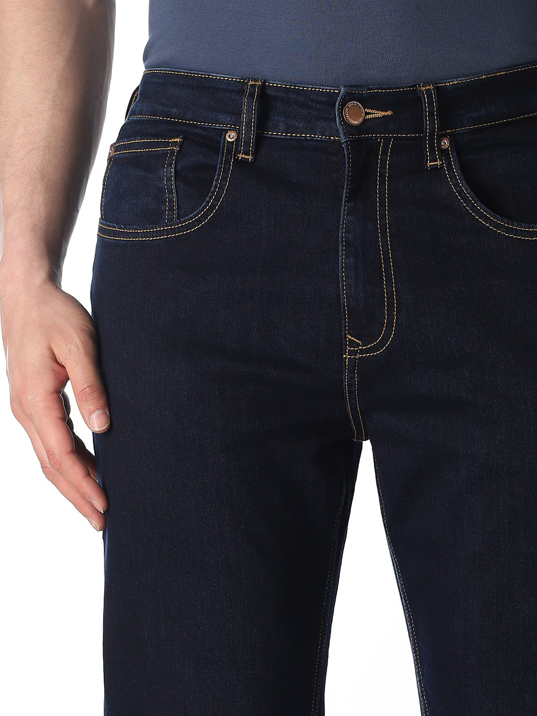 Contrast Stitch Cliff Bootcut Jeans