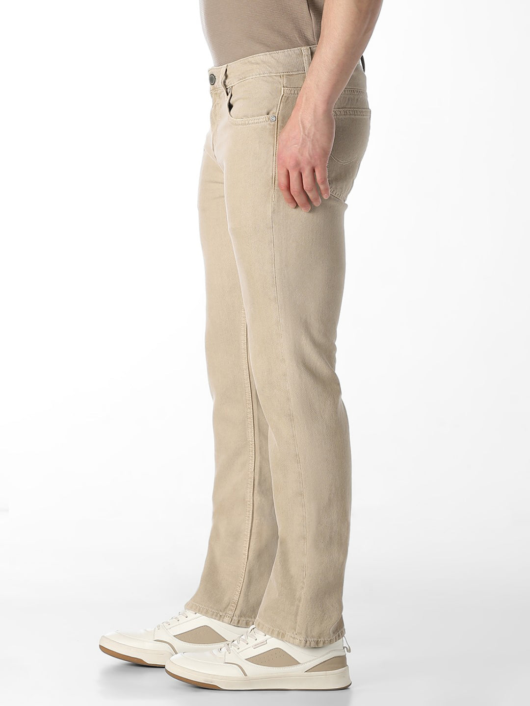 Beige Clark Regular Fit Jeans