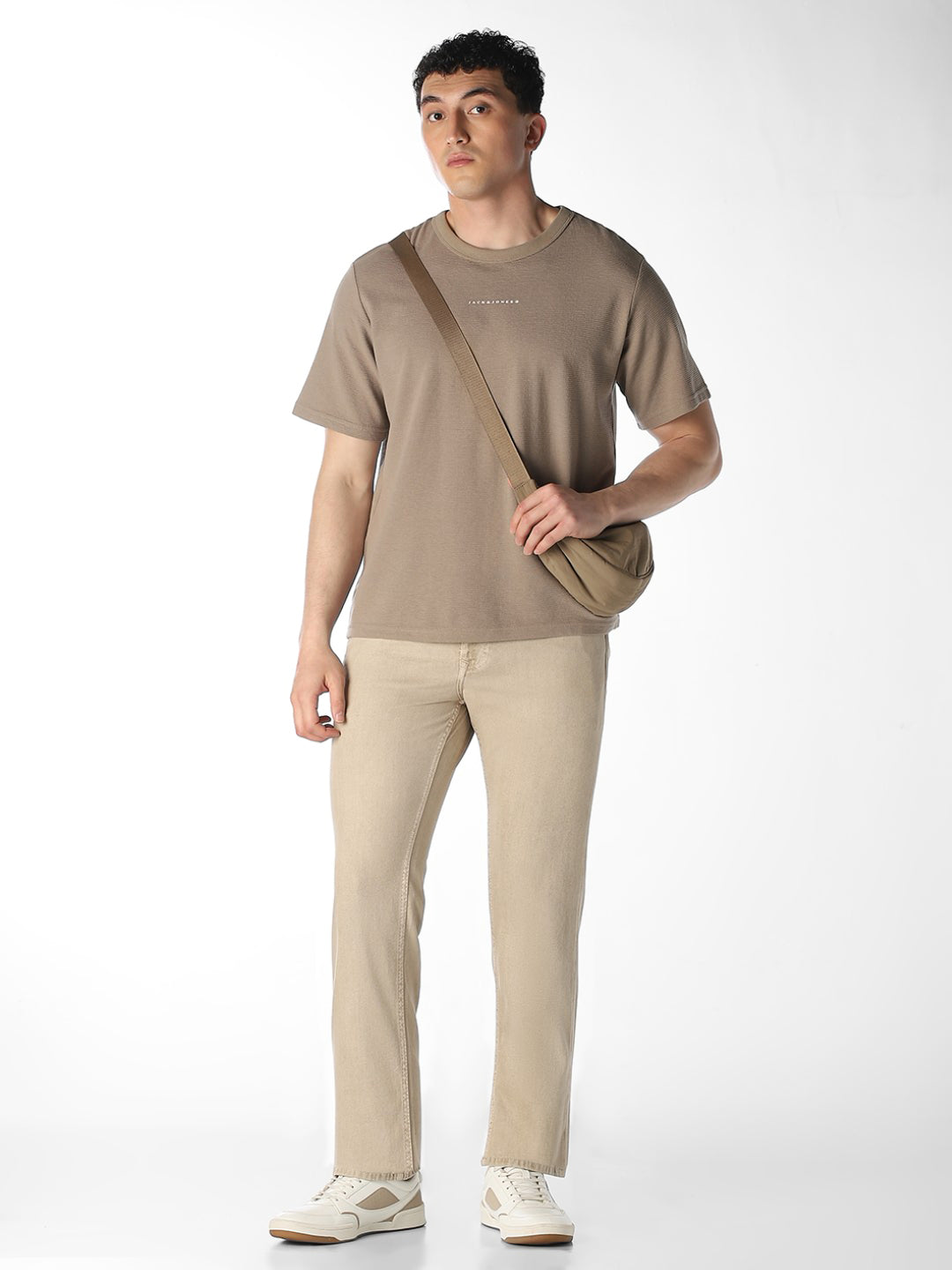 Beige Clark Regular Fit Jeans