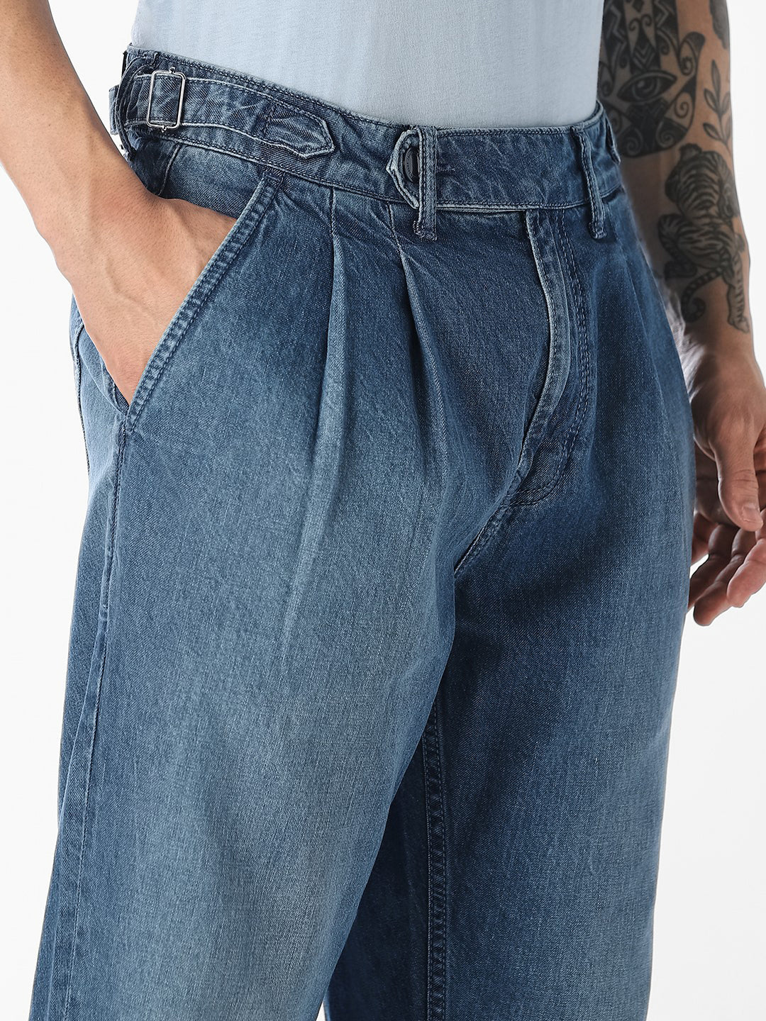 Light Blue 4 Pocket Paul Anti Fit Jeans
