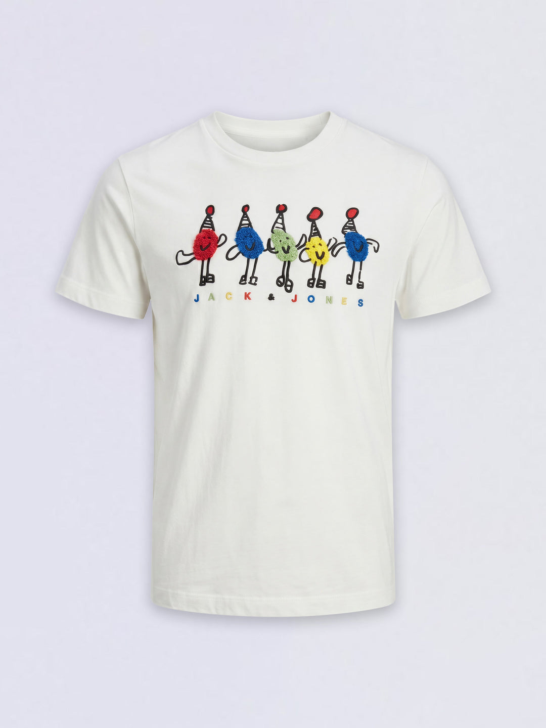 Boys White Printed T-shirt