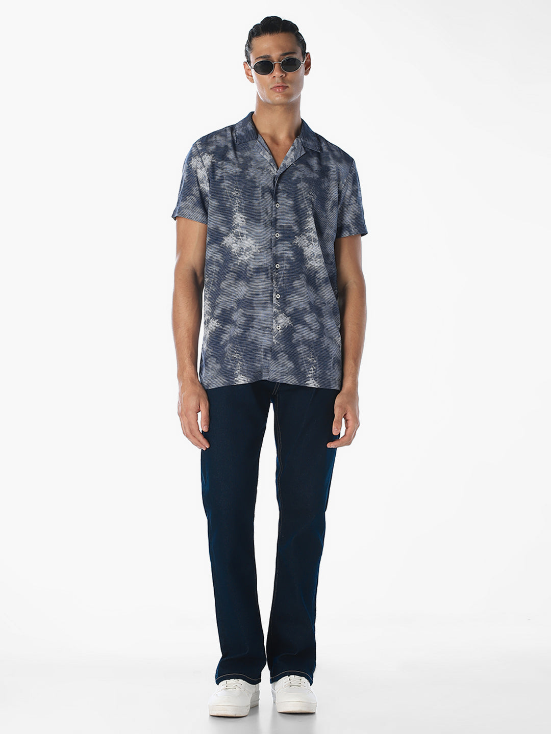 Tencel Abstract Print Shirt