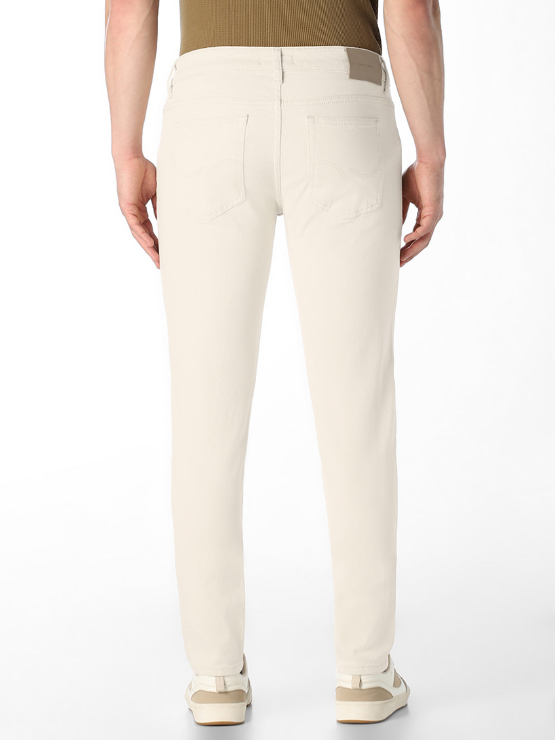 Beige 5 Pocket Glenn Slim Fit Jeans