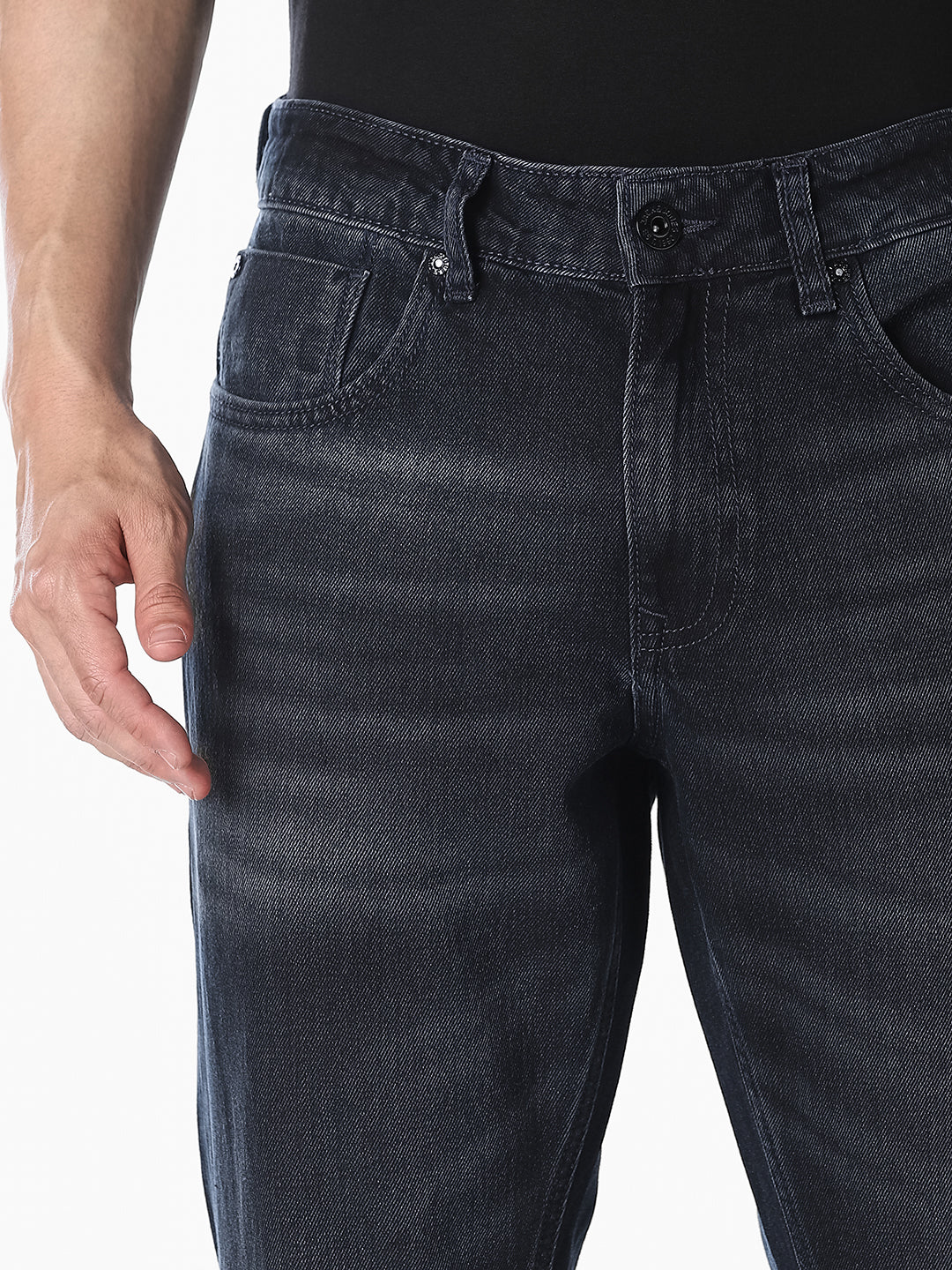 Dark Blue 5 Pocket Clark Regular Fit Jeans