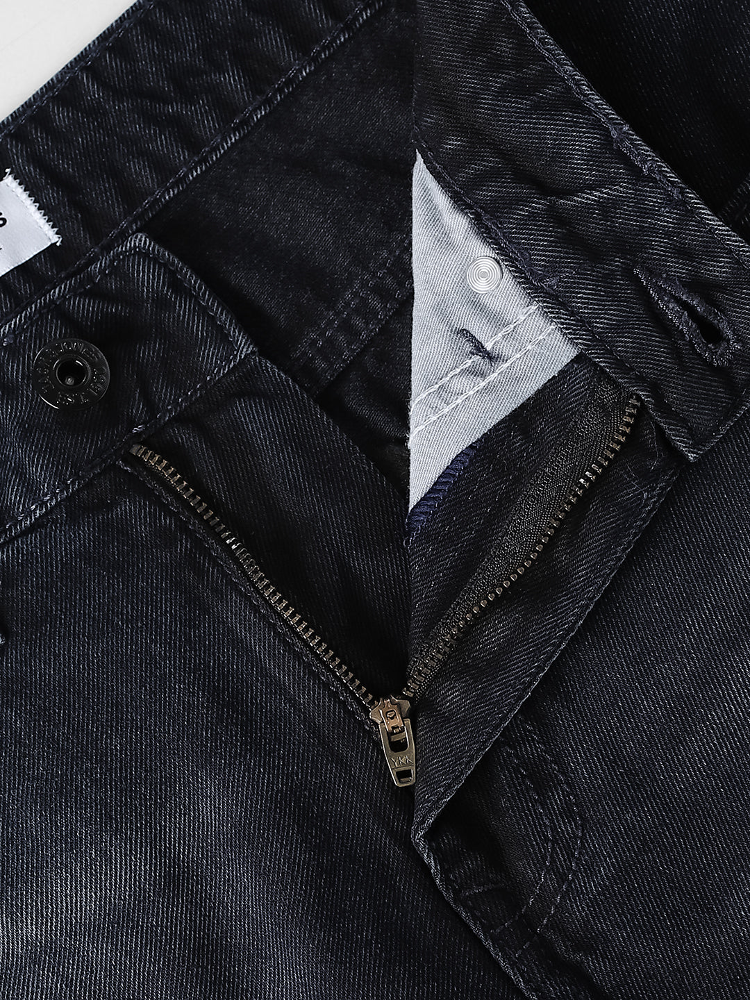 Men's Dark Blue Denim Bootcut Jeans With Light Fade