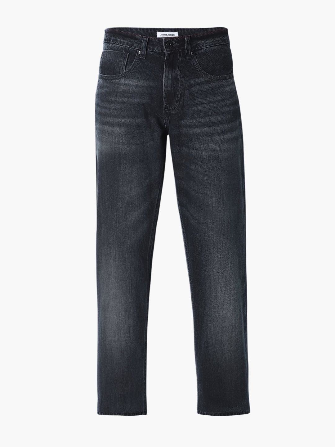 Men's Dark Blue Denim Bootcut Jeans With Light Fade