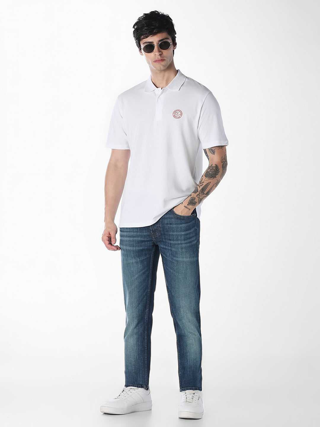 Men's Medium Blue Skinny Fit Low Rise Jeans