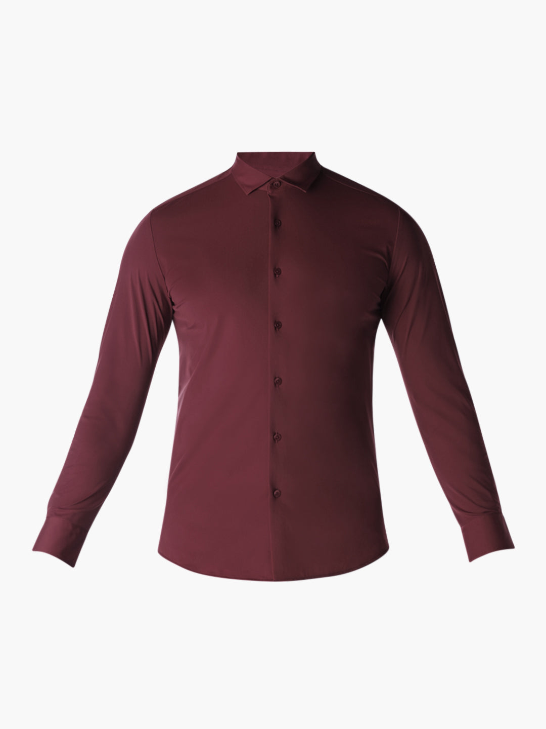 Maroon Stretch Slim Fit Shirt