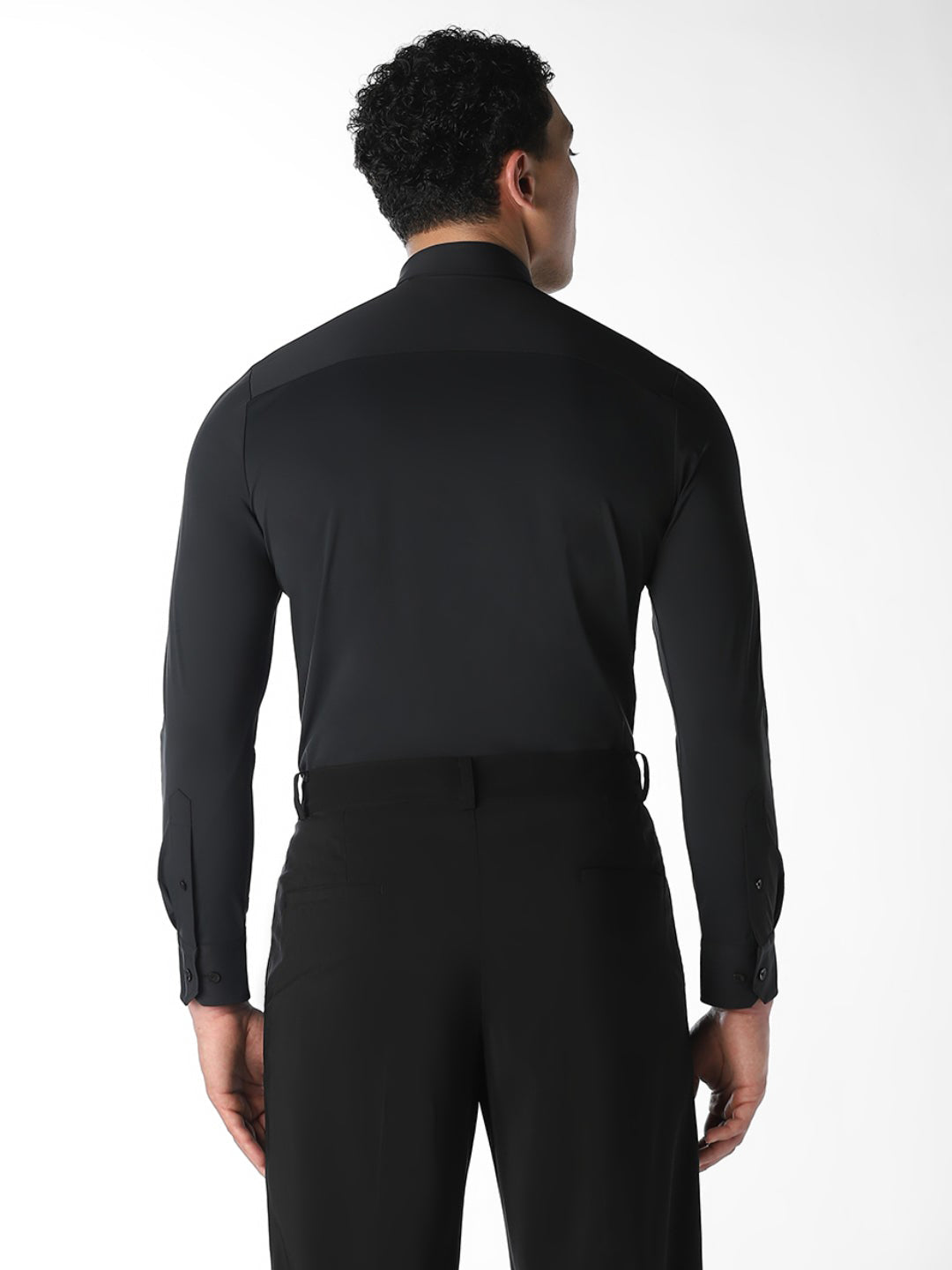 Black Stretch Slim Fit Shirt