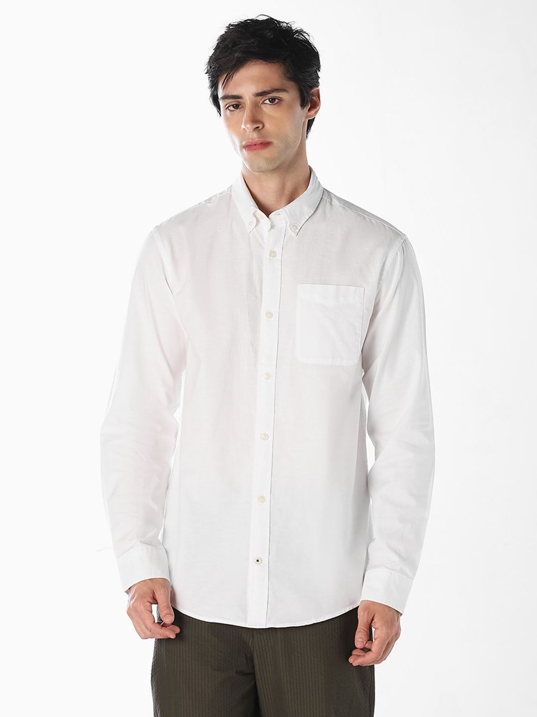 White Organic Cotton Oxford Shirt