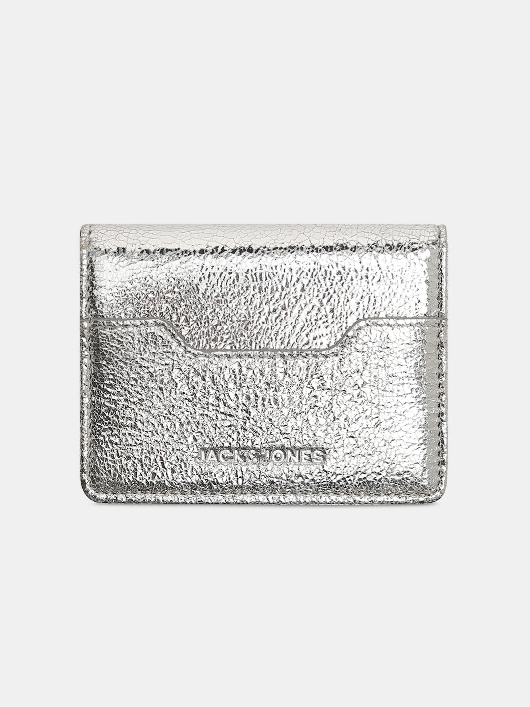 Silver Premium Leather Card Holder - Free Size