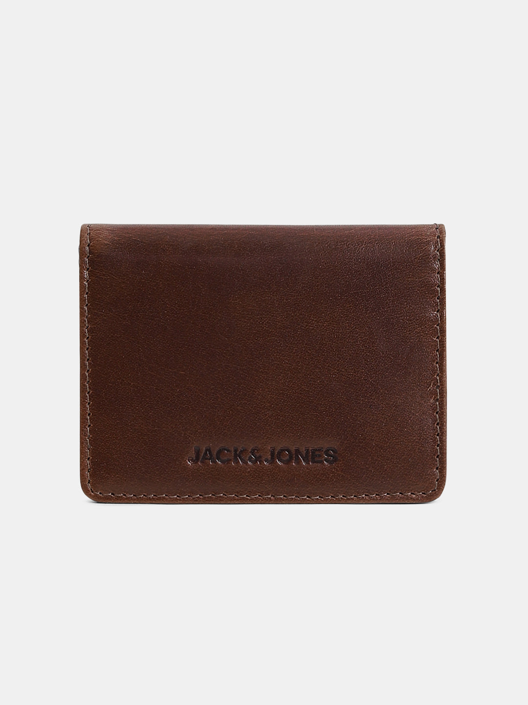 Brown Leather Card Holder - Free Size