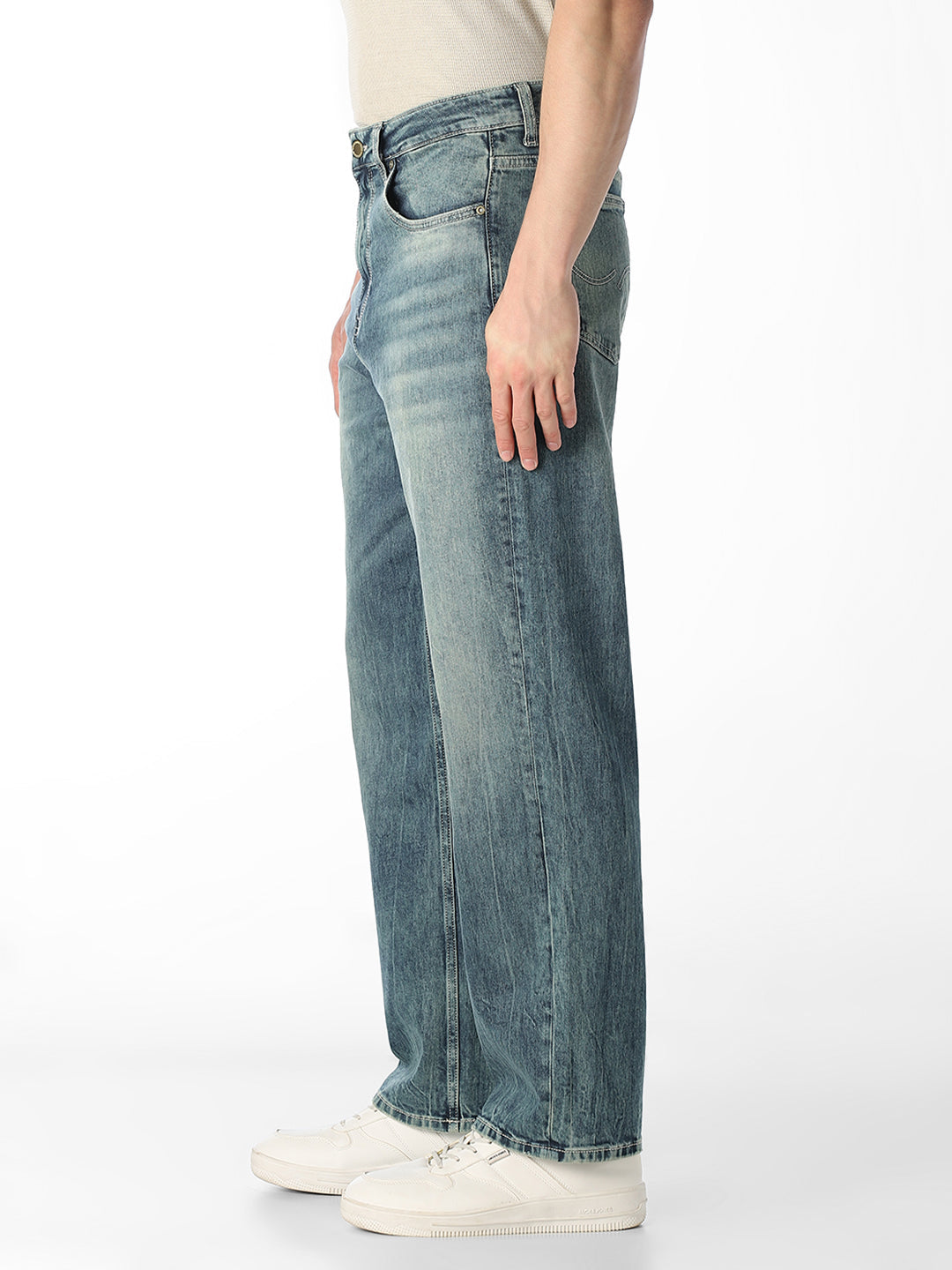 Washed 5 Pocket Dario Loose Fit Jeans