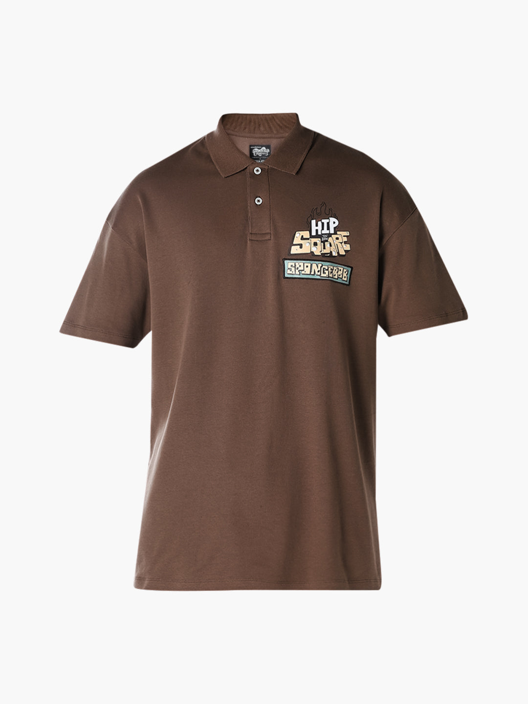 Brown SpongeBob Print Oversized T-shirt