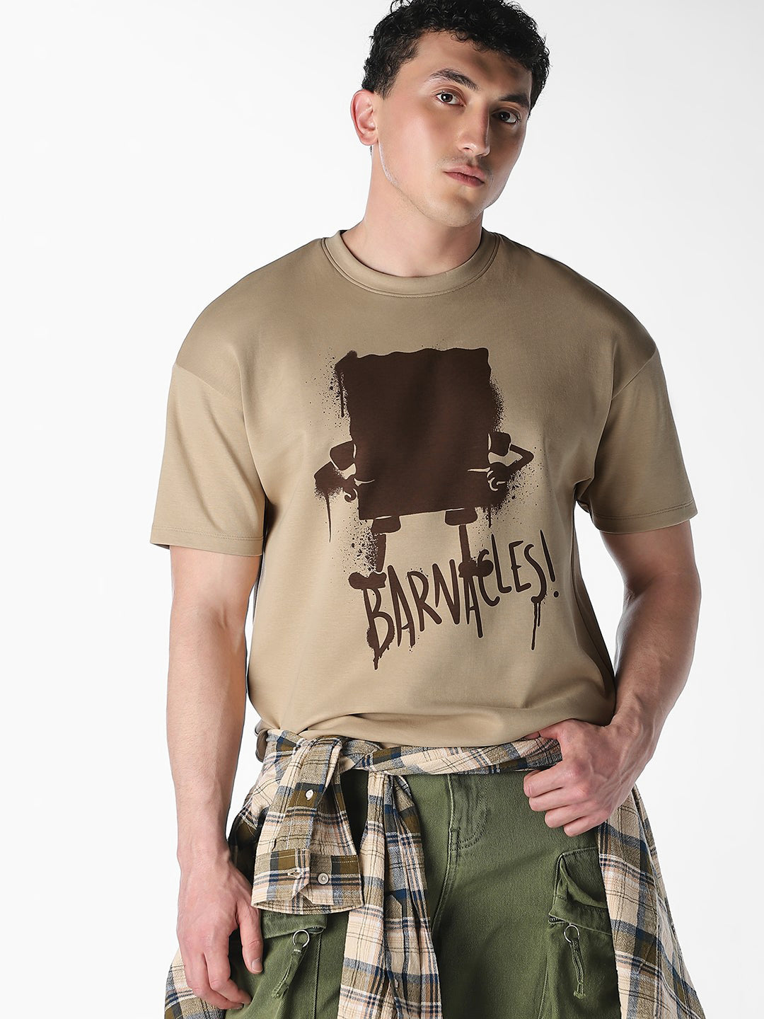Brown SpongeBob Oversized T-shirt