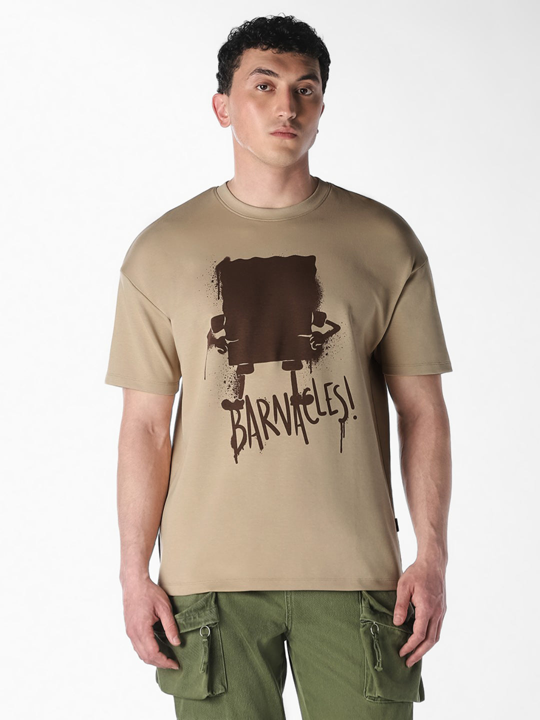 Brown SpongeBob Oversized T-shirt
