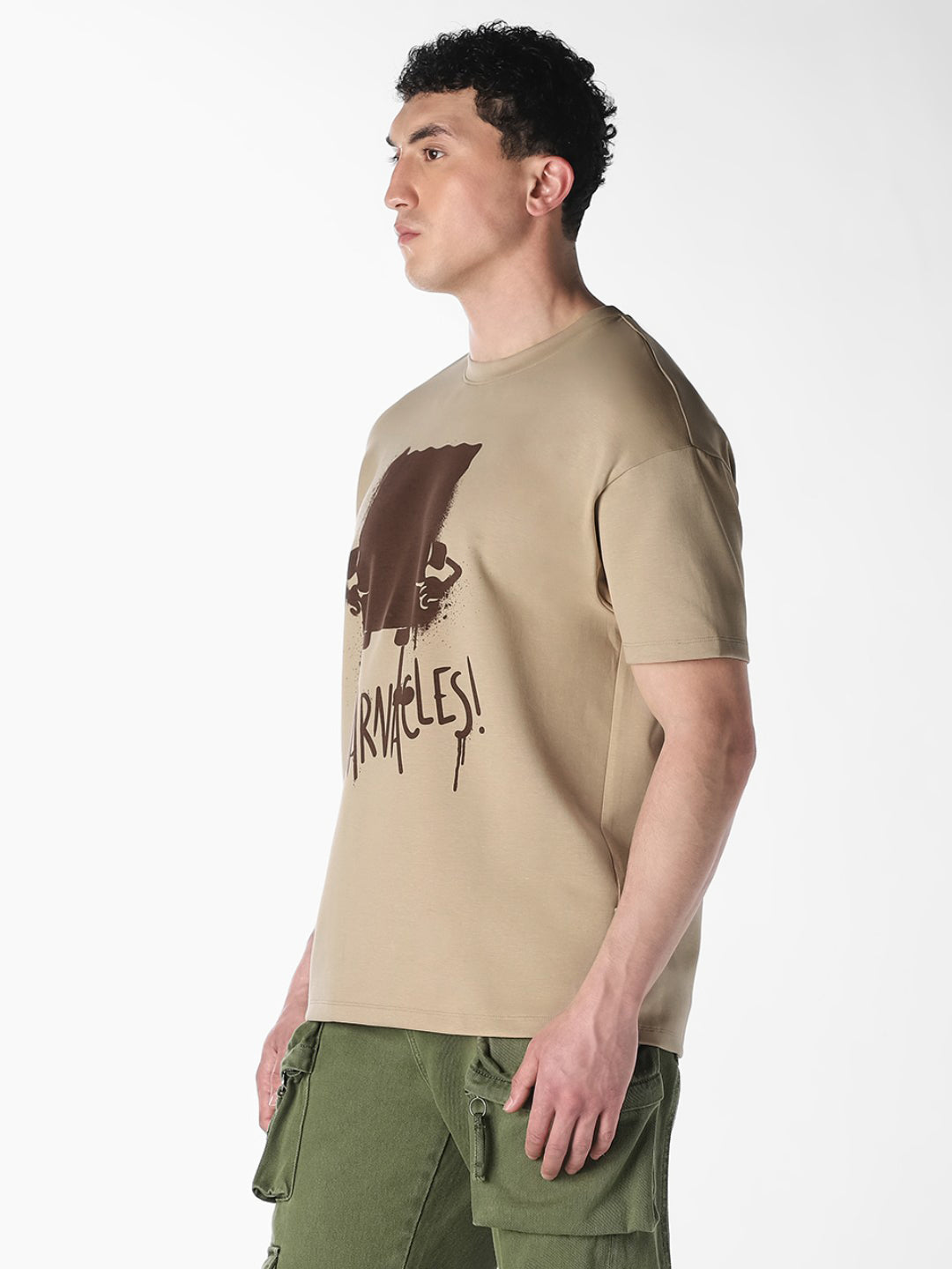 Brown SpongeBob Oversized T-shirt