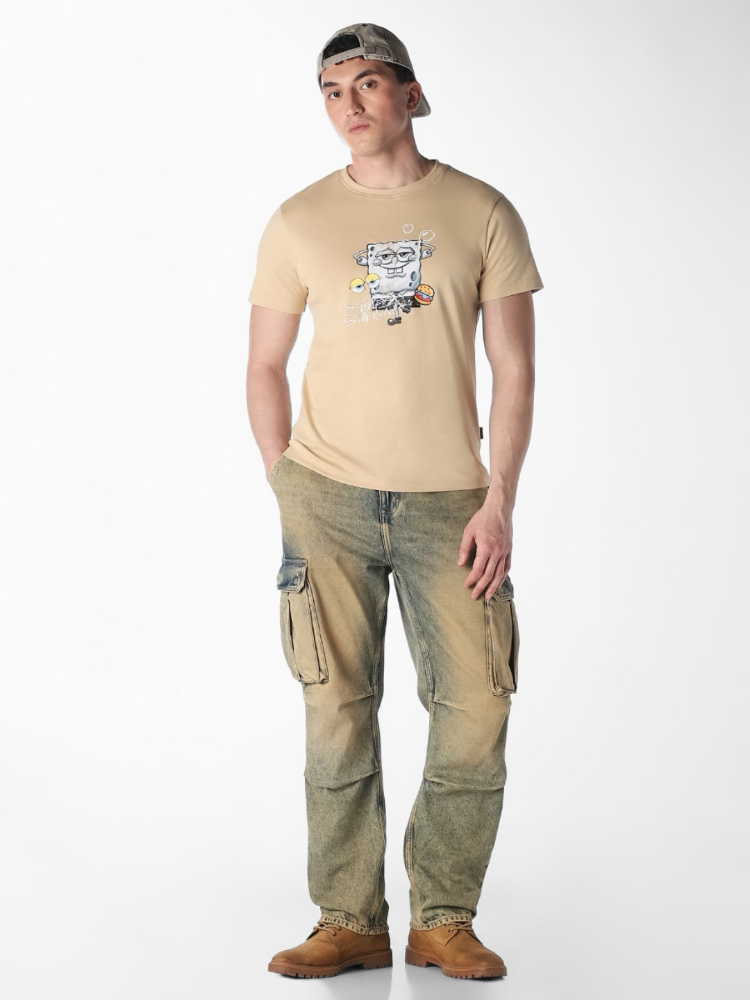 SpongeBob Printed Regular Fit T-Shirt