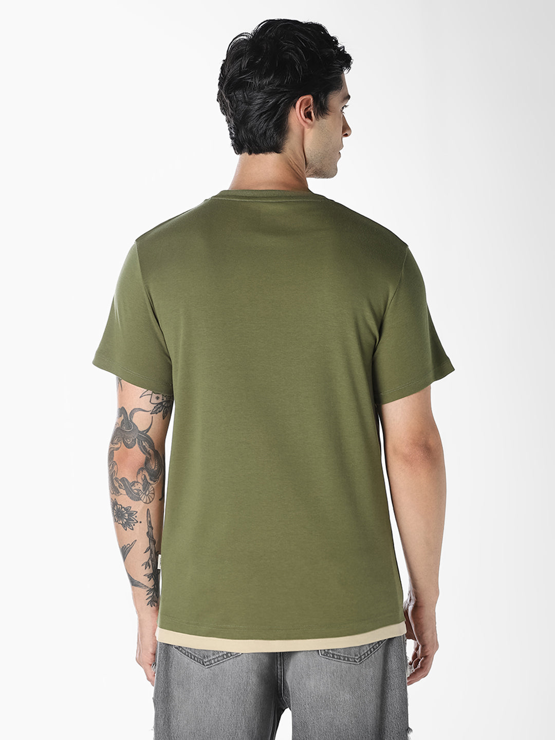 Green SpongeBob Patchwork T-shirt