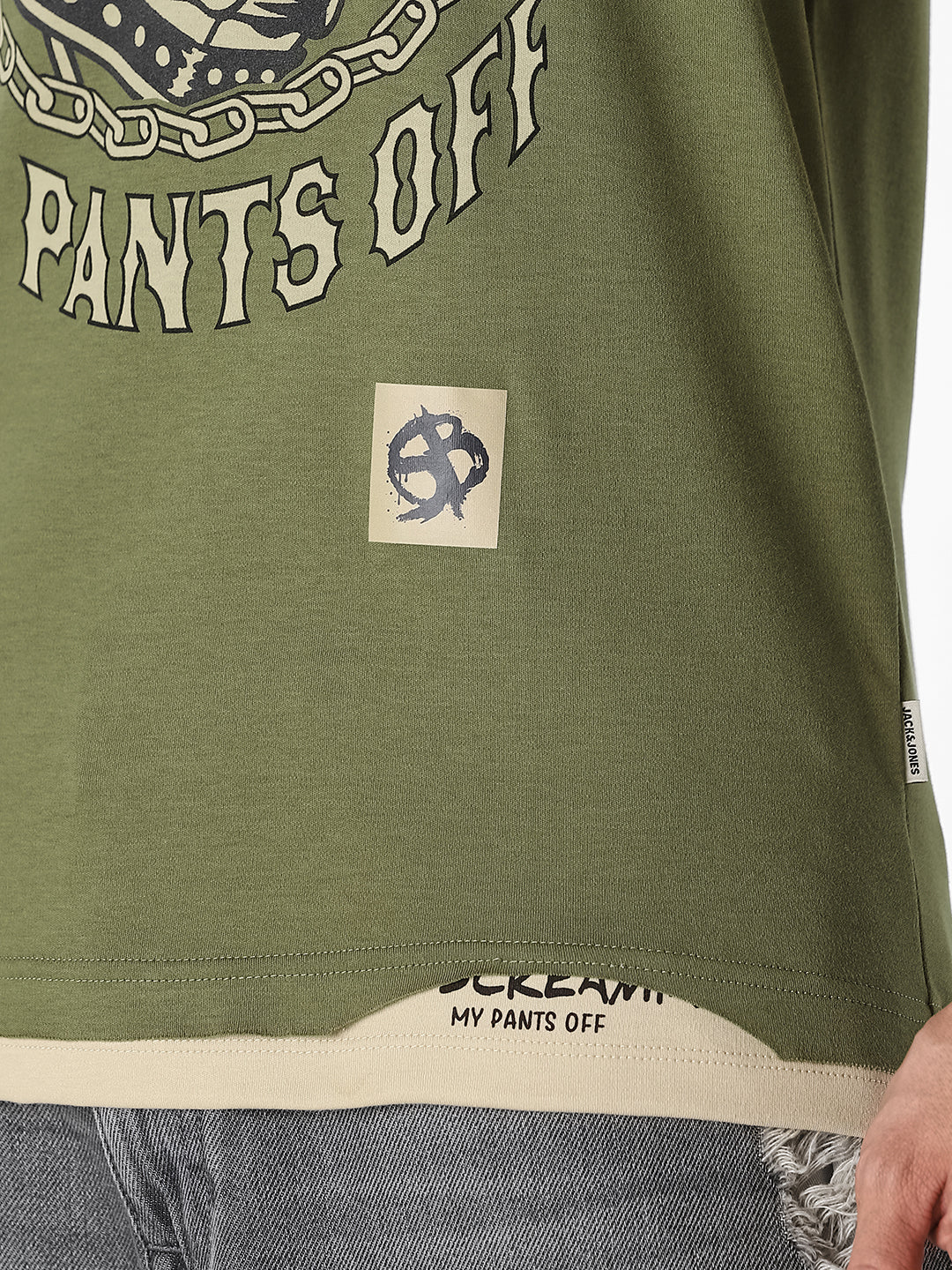 Green SpongeBob Graphic Print T-shirt